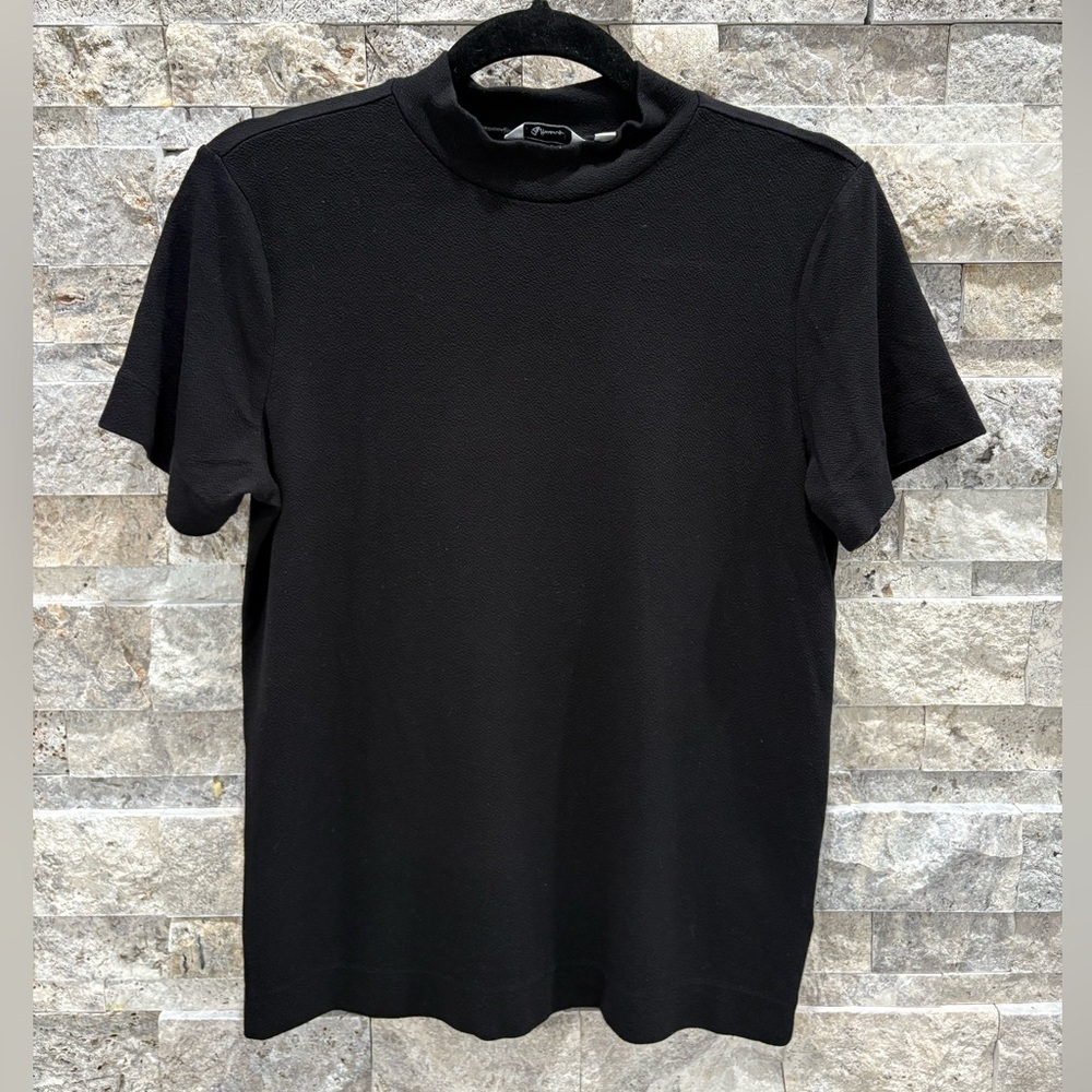 Reitmans Black Short Sleeve High Neck Tee Size XL - Picture 2 of 8